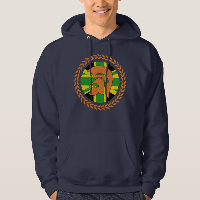 Sweat - shirt à capuche de reggae à tête de peau (Devant)
