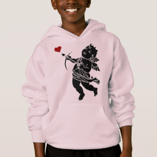 Sweat - shirt à capuche de Saint Valentin  rose cu