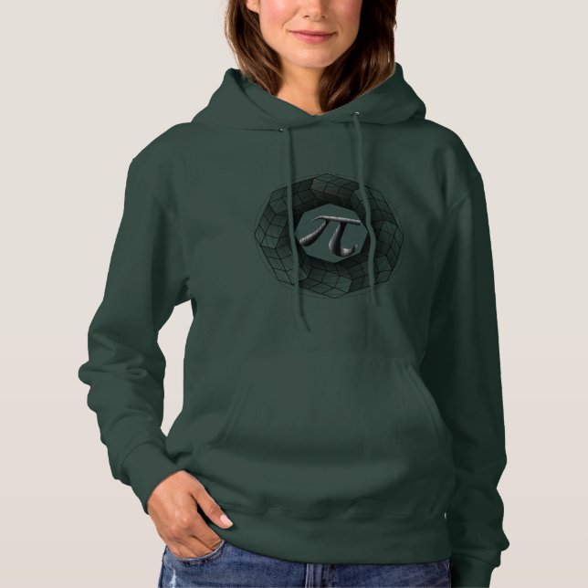 Sweat - shirt à capuche de symboles Pi géométrique (Devant)