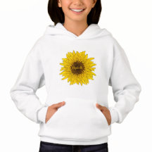 sweat - shirt à capuche de tournesol gaie avec nom