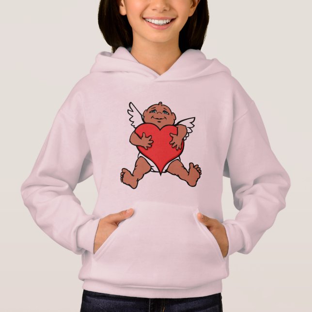 Sweat - shirt à capuche de Valentine de fille Swea (Devant)