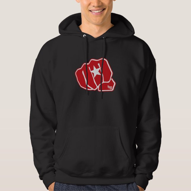 Sweat - shirt à capuche "de VISAGE du POINÇON YO" (Devant)