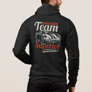 Sweat - shirt à capuche de voiture de course vinta