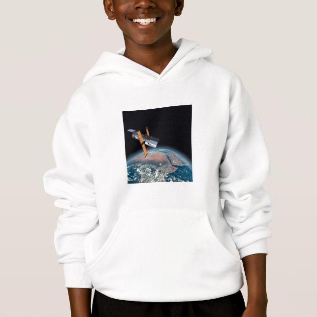 Sweat - shirt à capuche d'enfant d'astronomie (Devant)