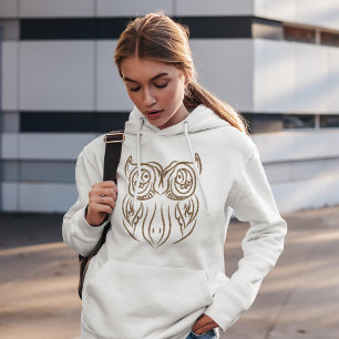 Sweat - shirt à capuche d'illustration Owl