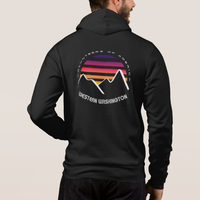 SWEAT - SHIRT À CAPUCHE d'onde Synth VOAWW (Dos)