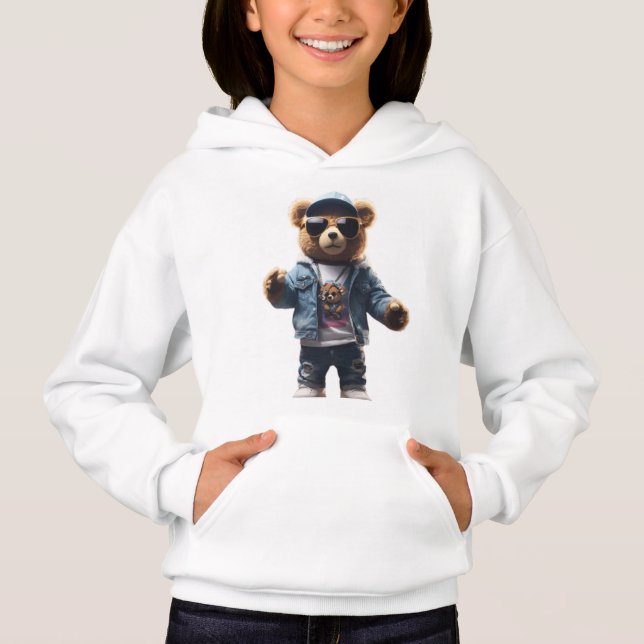 Sweat - shirt à capuche d'ours (Devant)
