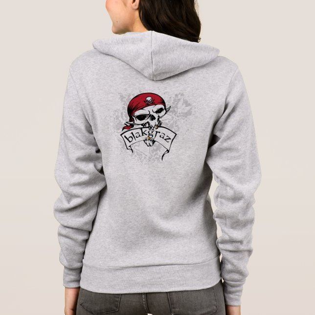 Sweat - shirt à capuche du crâne du pirate Blakgra (Dos)