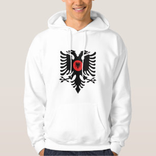 Sweat - shirt à capuche du drapeau albanais, patri