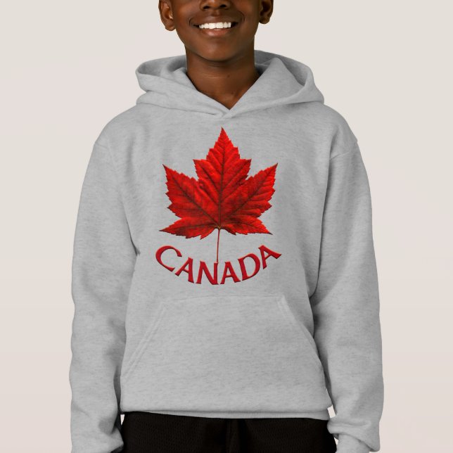 Sweat - shirt à capuche du drapeau canadien de l'e (Devant)