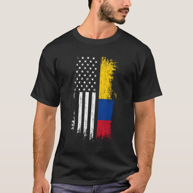 Sweat - shirt à capuche du drapeau colombien améri (Devant)