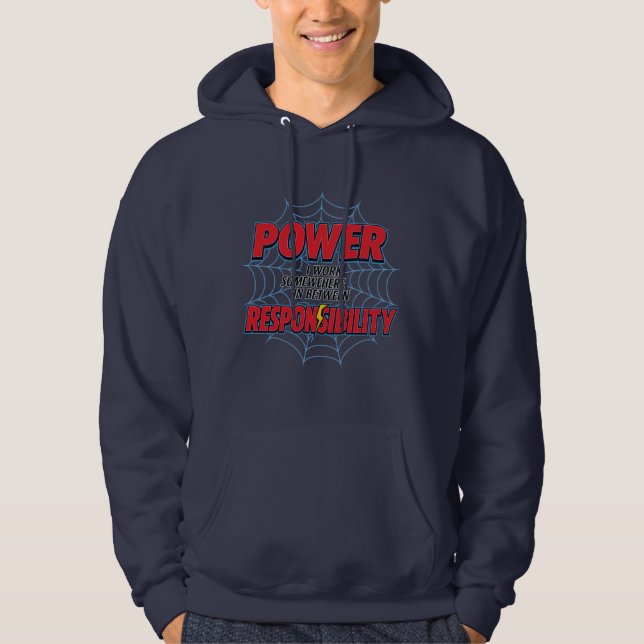Sweat - shirt à capuche du pouvoir et de la respon (Devant)