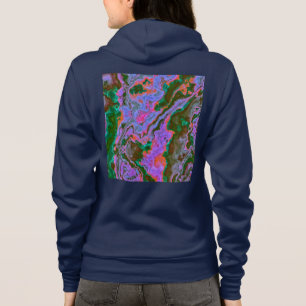 Sweat - shirt à capuche en marbre aigre
