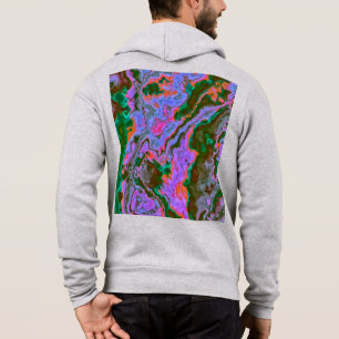 Sweat - shirt à capuche en marbre aigre