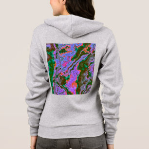 Sweat - shirt à capuche en marbre aigre