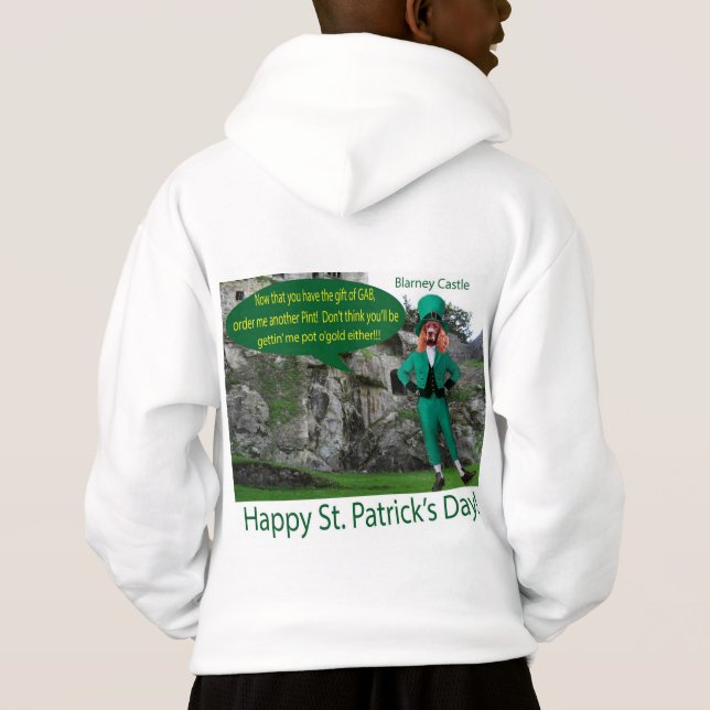 sweat - shirt à capuche enfants. Joyeux Saint Patr (Dos)