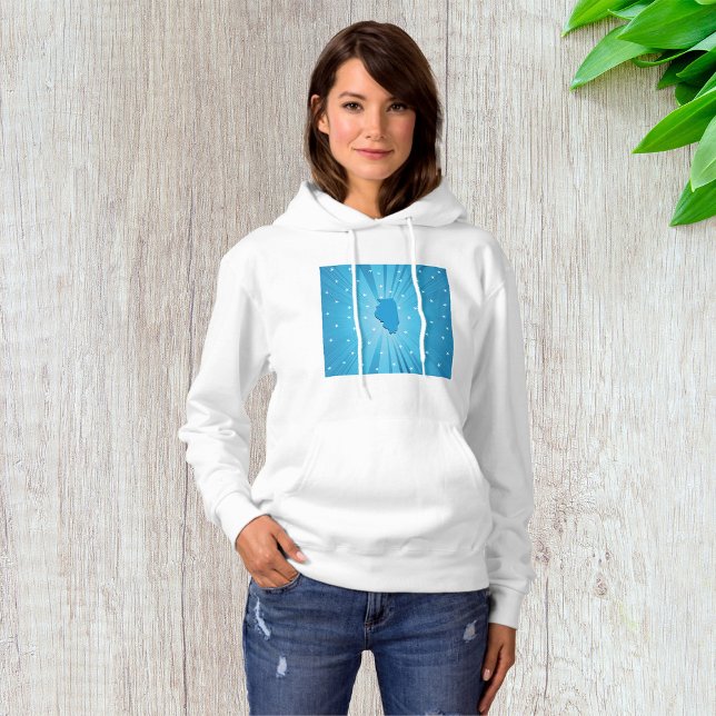 Sweat - shirt à capuche féminine de Blue Illinois (Créateur téléchargé)