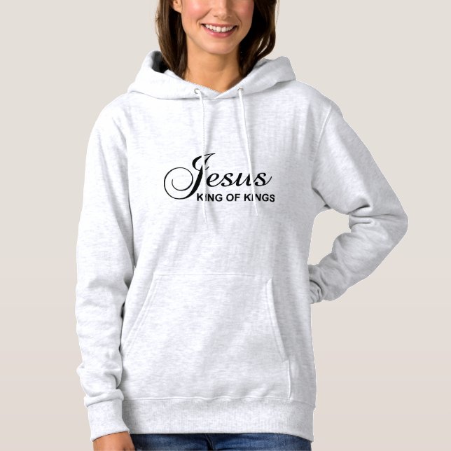Sweat - shirt à capuche féminine de Jésus-Roi des  (Devant)