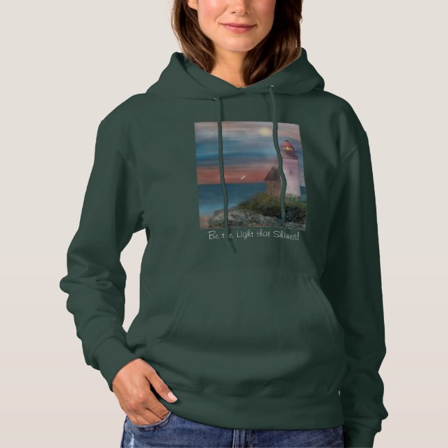 Sweat - shirt à capuche féminine "Soyez la lumière (Devant)