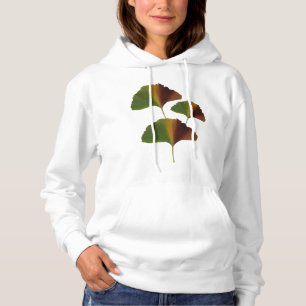 Sweat - shirt à capuche Feuille coloré de Ginkgo