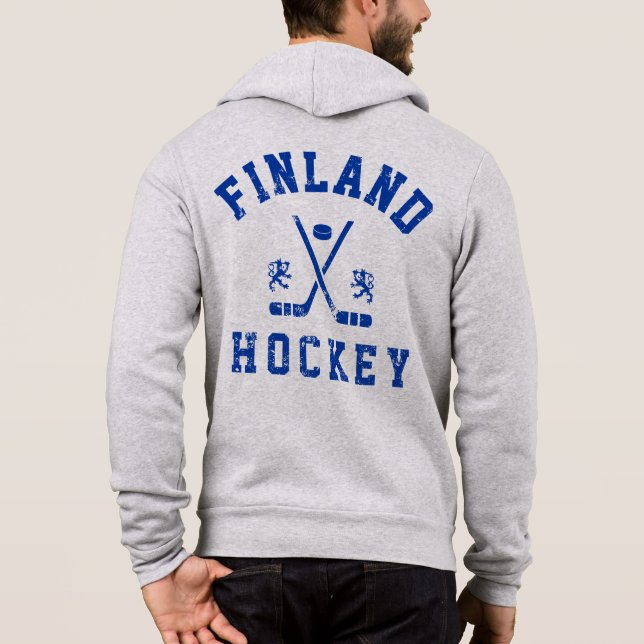 Sweat - shirt à capuche finlandais de hockey sur g (Dos)