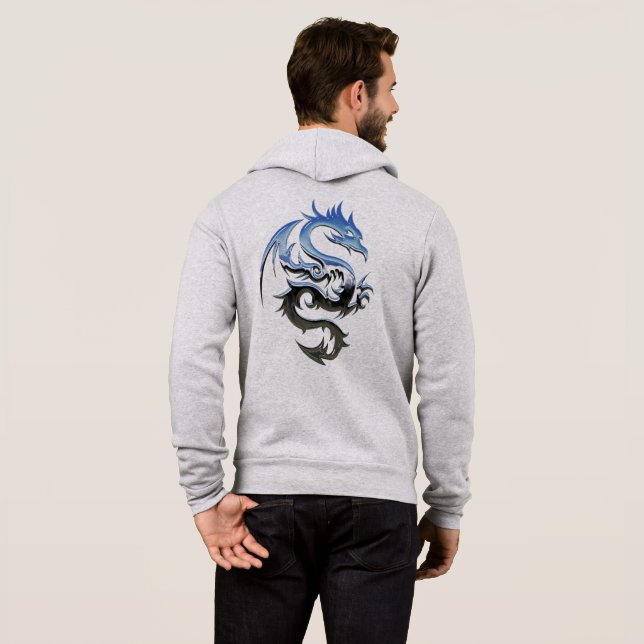 Sweat - shirt à capuche Full-Zip pour homme Bella+ (Dos entier)