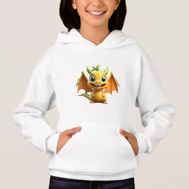 sweat - shirt à capuche graphique Dragon 3d (Devant)