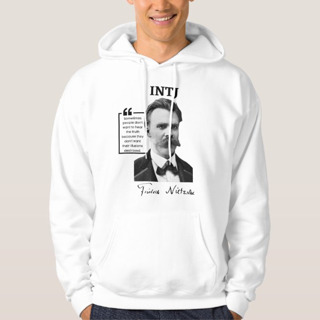 Sweat - shirt à capuche INTJ - Friedrich Nietzsche (Devant)