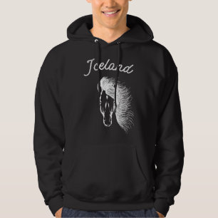Sweat - shirt à capuche islandais avec cheval isla