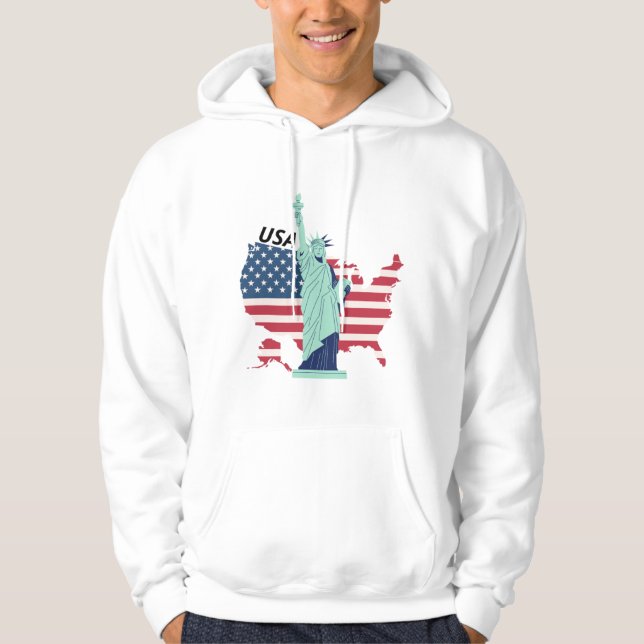 SWEAT - SHIRT À CAPUCHE masculin des USA (Devant)