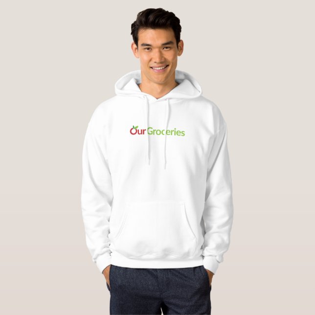 Sweat - shirt à capuche masculin OurGroceries (Devant entier)