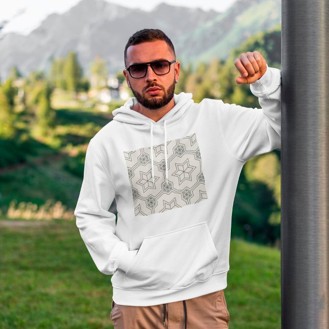 Sweat - shirt à capuche Motif géométrique sans cou (Créateur téléchargé)