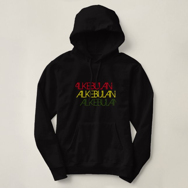 Sweat - shirt à capuche noir d'Alkebulan (Design devant)