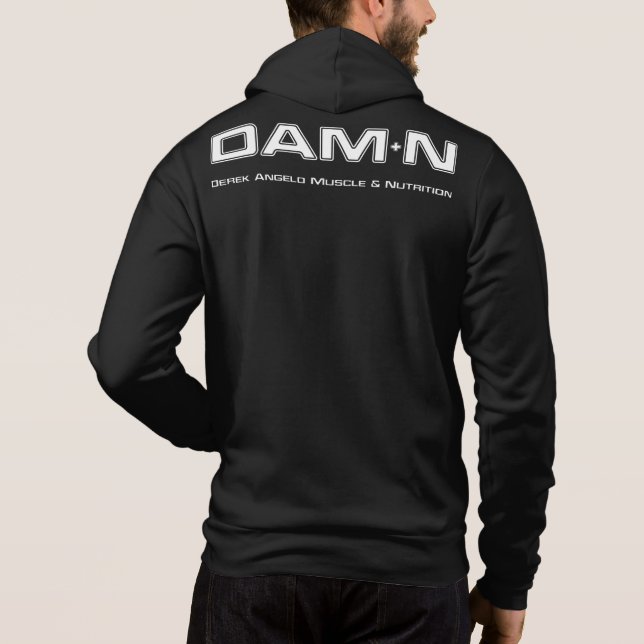 SWEAT - SHIRT À CAPUCHE noir DAM+N (Dos)