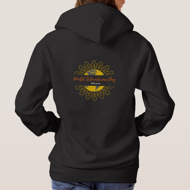 Sweat - shirt à capuche noir féminin - Journée mon (Dos)