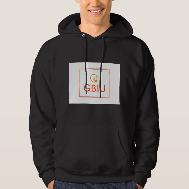 Sweat - shirt à capuche noir x blanc GBIU (Devant)