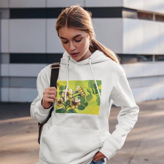 Sweat - shirt à capuche Papillon Et Fleurs (Créateur téléchargé)