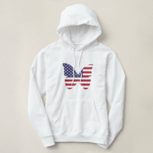 Sweat - shirt à capuche-papillon patriotique fémin