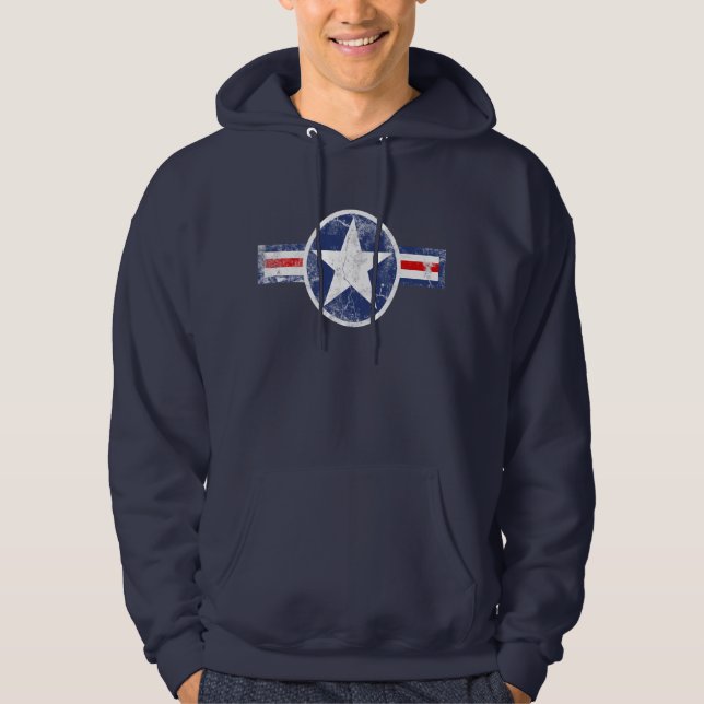 Sweat - shirt à capuche patriotique d'étoile (Devant)