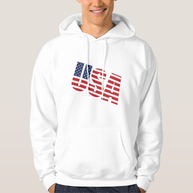 Sweat - shirt à capuche patriotique masculin (Devant)