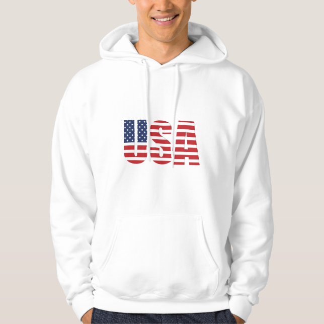 Sweat - shirt à capuche patriotique masculin (Devant)