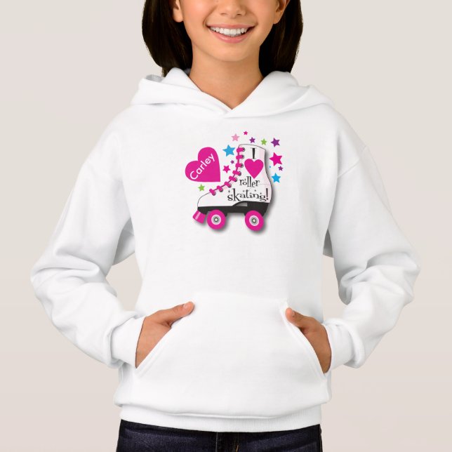 Sweat - shirt à capuche personnalisé de patin de (Devant)