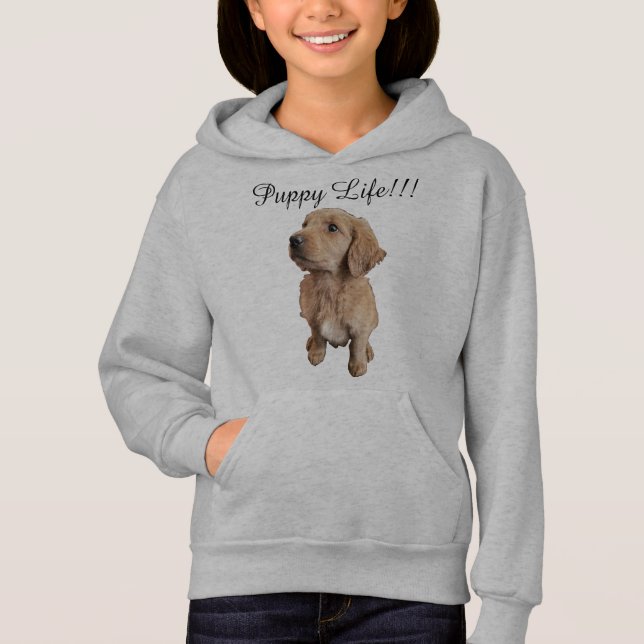 Sweat - shirt à capuche Puppy Life (Devant)