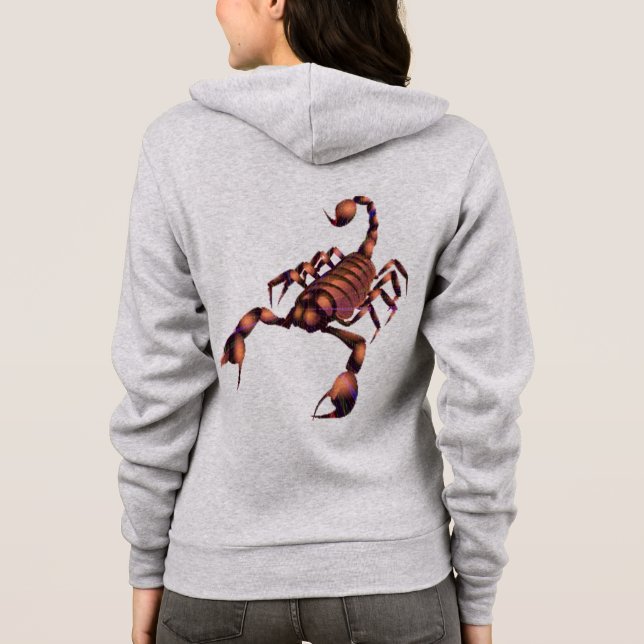 sweat - shirt à capuche scorpion, sweat - shirt à  (Dos)