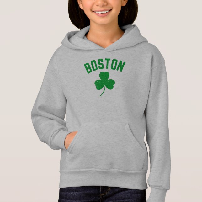 Sweat - shirt à capuche Shamrock de Boston Green L (Devant)