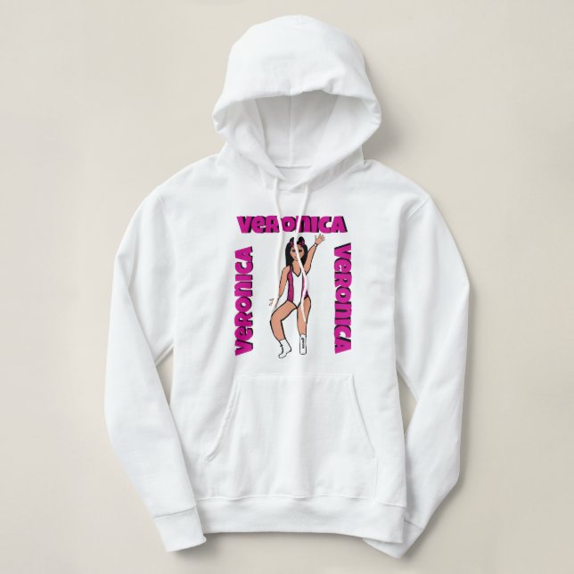 Sweat - shirt à capuche Spark U rose #4 (Design devant)