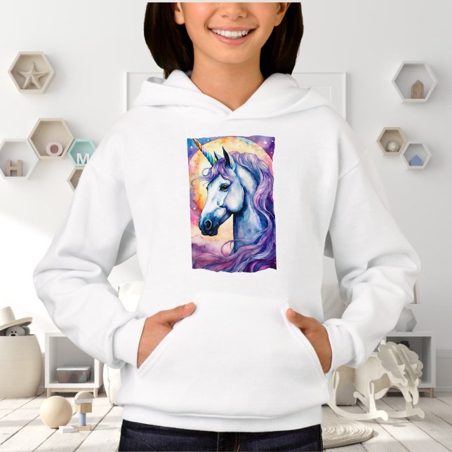 Sweat - shirt à capuche Unicorne Cosmologique Viol (Créateur téléchargé)
