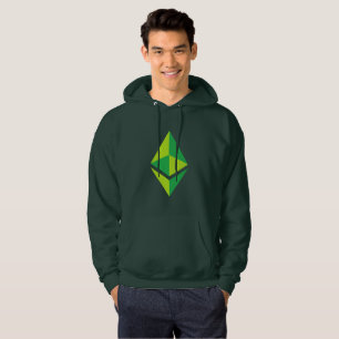 Sweat - shirt à capuche vert du logo d'Ethereum