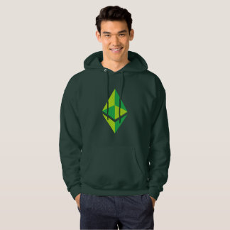 Sweat - shirt à capuche vert du logo | d'Ethereum