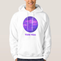 sweat - shirt à capuche violet blanc